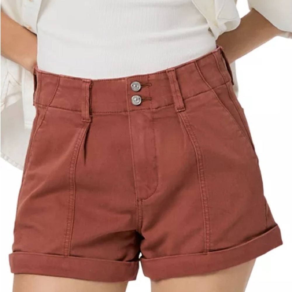 PAIGE Brooklyn High Waist Shorts with Cuffed Hem